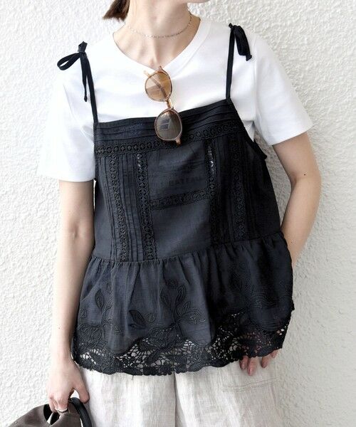 SHIPS / シップス シャツ・ブラウス | 《予約》SHIPS any:〈手洗い可能〉コットン レース ヘム キャミソール | 詳細12