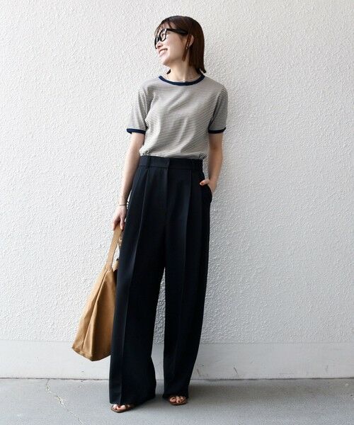 SHIPS / シップス Tシャツ | Healthknit:〈洗濯機可能〉リブ ボーダー TEE | 詳細1