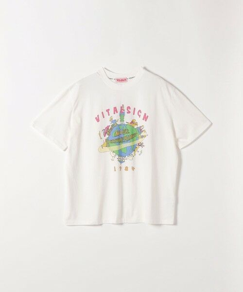 SHIPS / シップス Tシャツ | VITALSIGN:〈洗濯機可能〉プリント TEE（ホワイト）