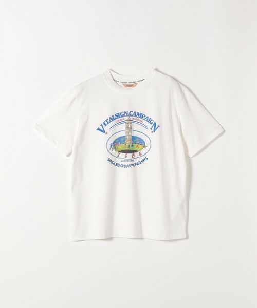 SHIPS / シップス Tシャツ | VITALSIGN:〈洗濯機可能〉プリント TEE（ホワイト系）