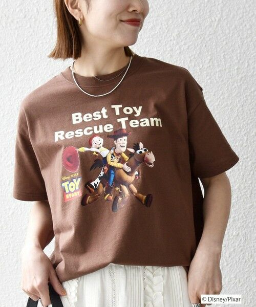 SHIPS / シップス Tシャツ | SHIPS any:〈洗濯機可能〉TOYSTORY/トイ・ストーリー/ プリント ロゴ TEE（ブラウン）