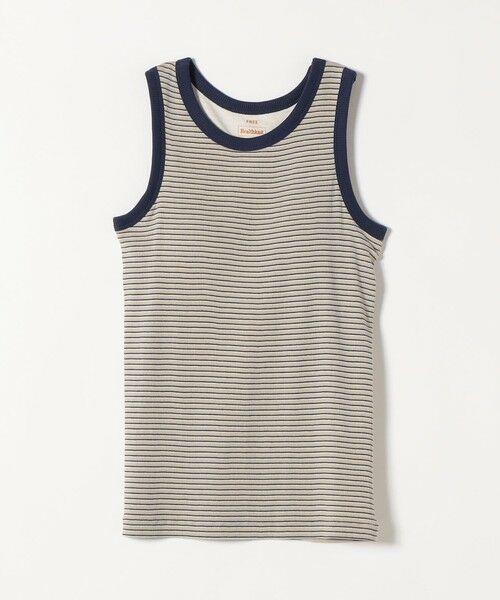 SHIPS / シップス その他インナー・ルームウェア | Healthknit:〈洗濯機可能〉カップ付き リブ ボーダー タンクトップ（ベージュ）