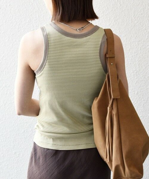 SHIPS / シップス その他インナー・ルームウェア | Healthknit:〈洗濯機可能〉カップ付き リブ ボーダー タンクトップ | 詳細13