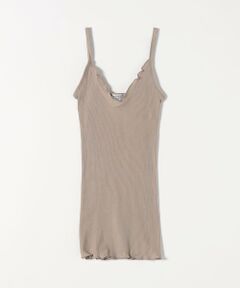 SHIPS / シップス キャミソール・チューブトップ | BASIC COTTON:〈洗濯機可能〉フリル リブ キャミソール