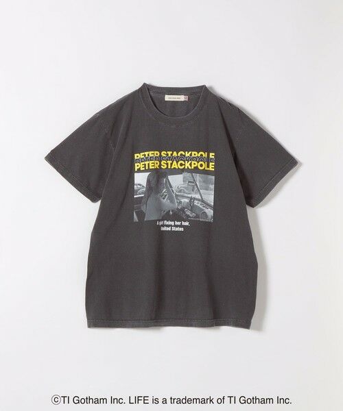 SHIPS / シップス Tシャツ | GOOD ROCK SPEED:〈洗濯機可能〉LPC ロゴ フォト プリント TEE（チャコールグレー）