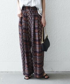 SHIPS / シップス その他パンツ | 《予約》SHIPS any:〈洗濯機可能〉パッチワーク ジオメ プリント ワイド イージー パンツ