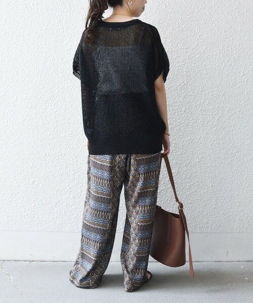 SHIPS / シップス その他パンツ | 《予約》SHIPS any:〈洗濯機可能〉パッチワーク ジオメ プリント ワイド イージー パンツ | 詳細2