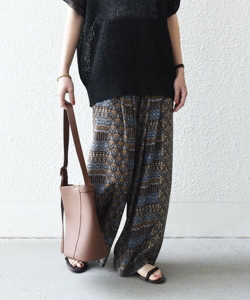 SHIPS / シップス その他パンツ | 《予約》SHIPS any:〈洗濯機可能〉パッチワーク ジオメ プリント ワイド イージー パンツ | 詳細4