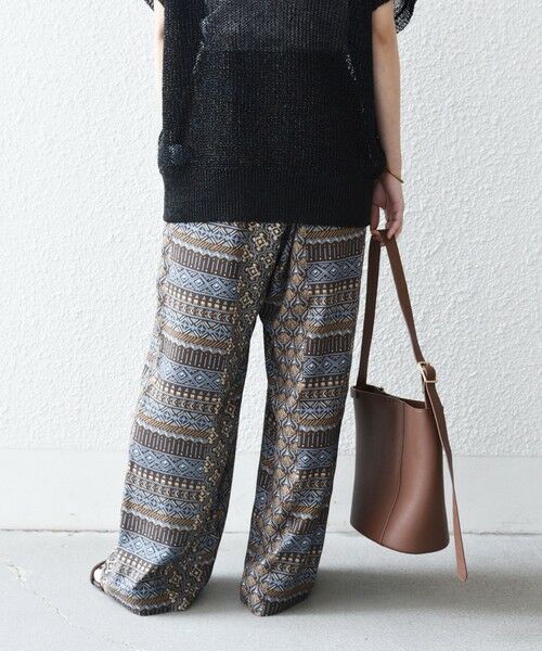 SHIPS / シップス その他パンツ | 《予約》SHIPS any:〈洗濯機可能〉パッチワーク ジオメ プリント ワイド イージー パンツ | 詳細5