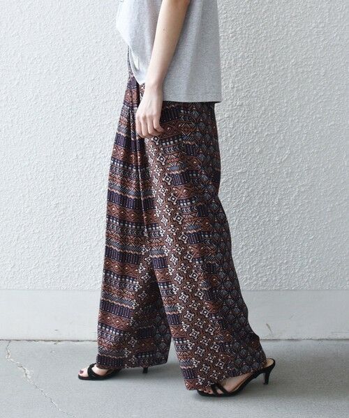 SHIPS / シップス その他パンツ | 《予約》SHIPS any:〈洗濯機可能〉パッチワーク ジオメ プリント ワイド イージー パンツ | 詳細11