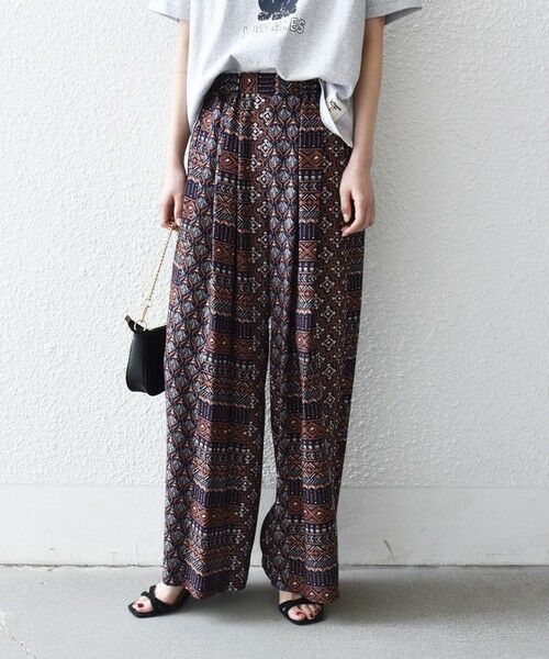 SHIPS / シップス その他パンツ | 《予約》SHIPS any:〈洗濯機可能〉パッチワーク ジオメ プリント ワイド イージー パンツ | 詳細14