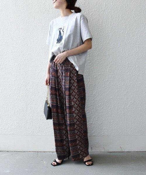 SHIPS / シップス その他パンツ | 《予約》SHIPS any:〈洗濯機可能〉パッチワーク ジオメ プリント ワイド イージー パンツ | 詳細8