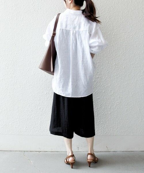 SHIPS / シップス ショート・ハーフ・半端丈パンツ | 《予約》SHIPS any:〈洗濯機可能〉カラミ  ハーフ ギャザー パンツ | 詳細2