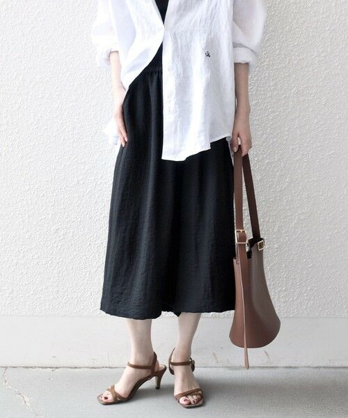 SHIPS / シップス ショート・ハーフ・半端丈パンツ | 《予約》SHIPS any:〈洗濯機可能〉カラミ  ハーフ ギャザー パンツ | 詳細3