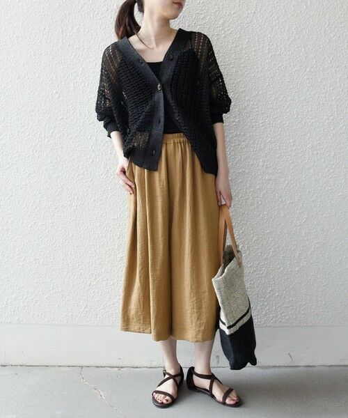 SHIPS / シップス ショート・ハーフ・半端丈パンツ | 《予約》SHIPS any:〈洗濯機可能〉カラミ  ハーフ ギャザー パンツ | 詳細9