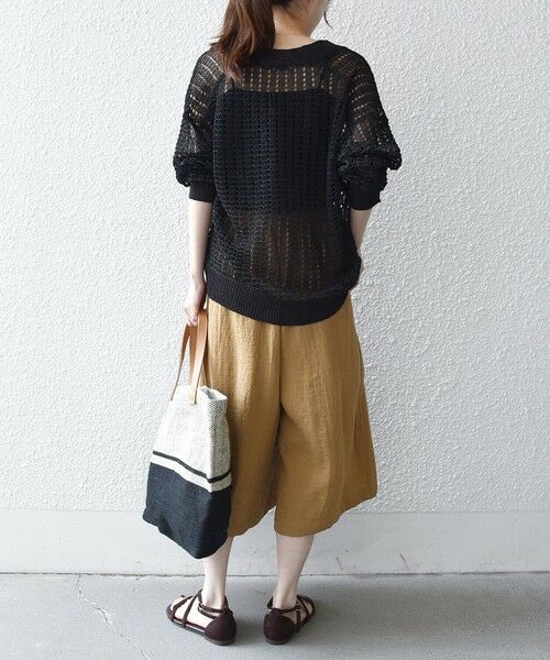 SHIPS / シップス ショート・ハーフ・半端丈パンツ | 《予約》SHIPS any:〈洗濯機可能〉カラミ  ハーフ ギャザー パンツ | 詳細10