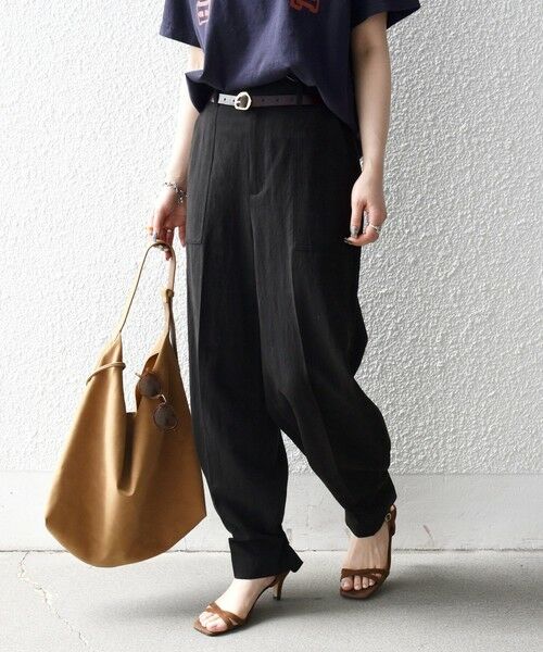 SHIPS / シップス その他パンツ | 《予約》SHIPS any:〈手洗い可能〉センター プレス アジャスト ボタン ベイカー パンツ | 詳細9