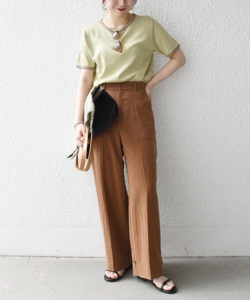 SHIPS / シップス その他パンツ | 《予約》SHIPS any:〈手洗い可能〉センター プレス アジャスト ボタン ベイカー パンツ | 詳細14