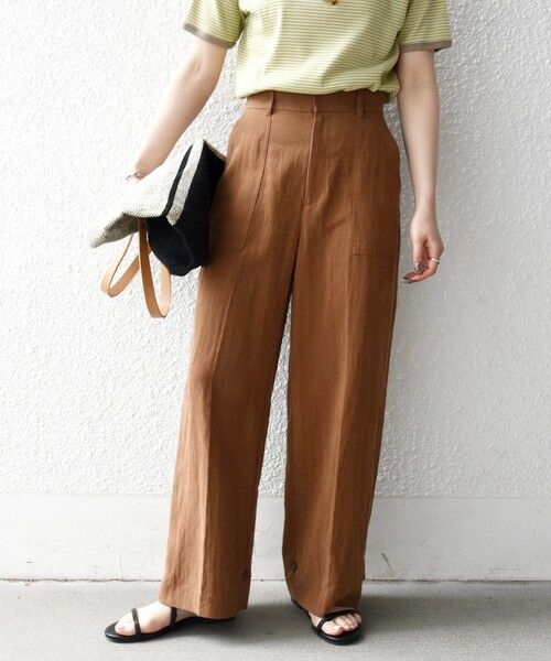 SHIPS / シップス その他パンツ | 《予約》SHIPS any:〈手洗い可能〉センター プレス アジャスト ボタン ベイカー パンツ | 詳細17