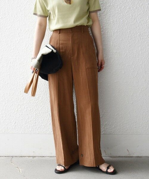 SHIPS / シップス その他パンツ | 《予約》SHIPS any:〈手洗い可能〉センター プレス アジャスト ボタン ベイカー パンツ | 詳細20