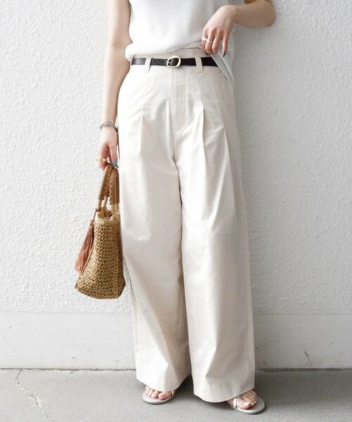 SHIPS / シップス その他パンツ | 《予約》SHIPS any:〈洗濯機可能〉コットン 2タック コクーン ワイド パンツ | 詳細3