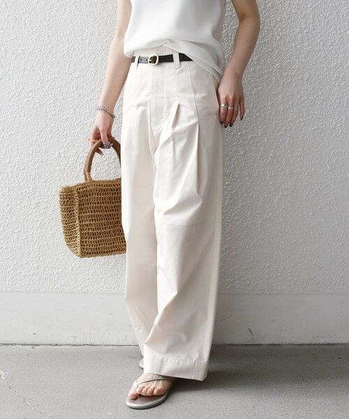 SHIPS / シップス その他パンツ | 《予約》SHIPS any:〈洗濯機可能〉コットン 2タック コクーン ワイド パンツ | 詳細4