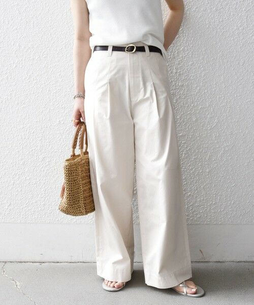 SHIPS / シップス その他パンツ | 《予約》SHIPS any:〈洗濯機可能〉コットン 2タック コクーン ワイド パンツ（ナチュラル）