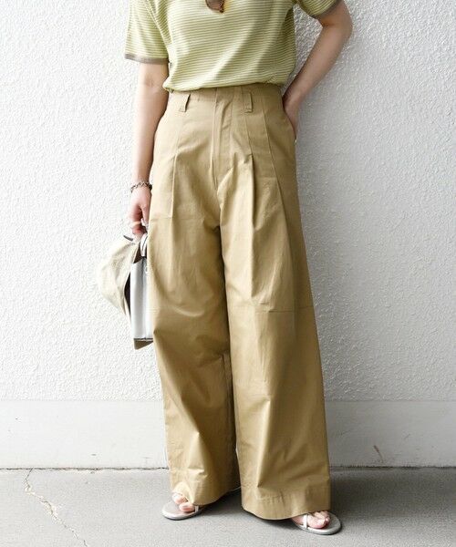 SHIPS / シップス その他パンツ | 《予約》SHIPS any:〈洗濯機可能〉コットン 2タック コクーン ワイド パンツ | 詳細10