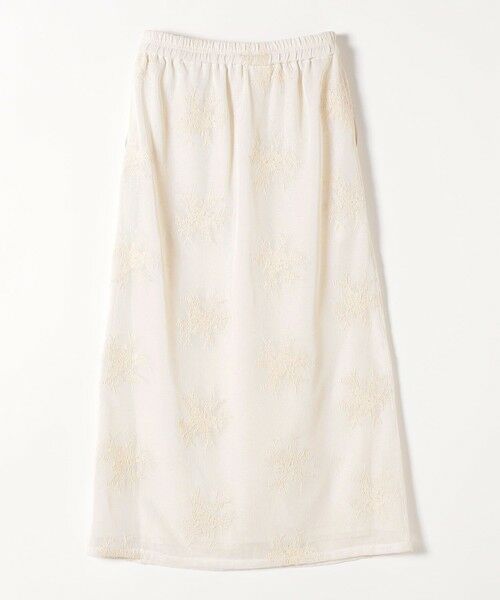 SHIPS / シップス ロング・マキシ丈スカート | 《予約》SHIPS any:〈洗濯機可能〉メッシュ レース パイピング Iライン スカート | 詳細11