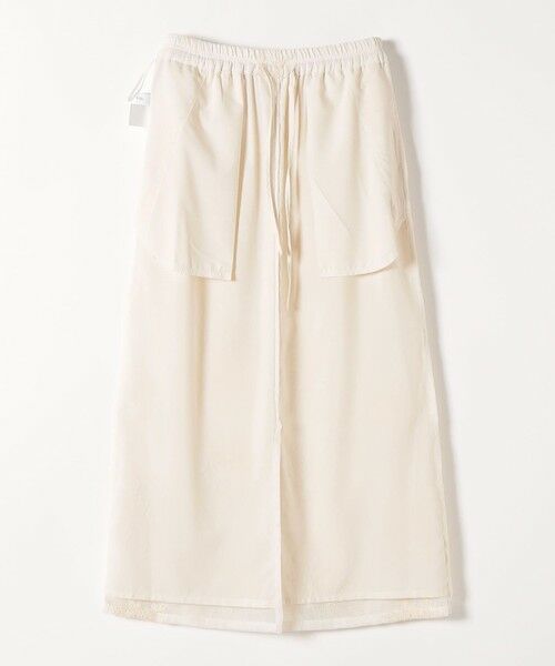 SHIPS / シップス ロング・マキシ丈スカート | 《予約》SHIPS any:〈洗濯機可能〉メッシュ レース パイピング Iライン スカート | 詳細13