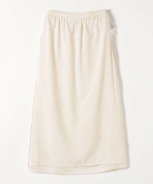 SHIPS / シップス ロング・マキシ丈スカート | 《予約》SHIPS any:〈洗濯機可能〉メッシュ レース パイピング Iライン スカート | 詳細14