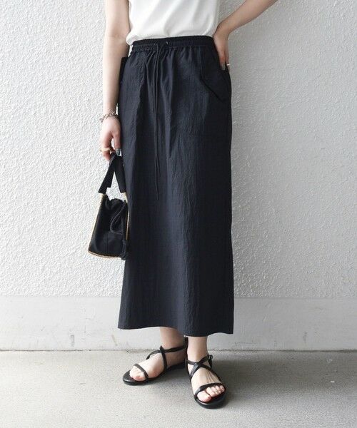 SHIPS / シップス ロング・マキシ丈スカート | 《予約》SHIPS any:〈多機能/洗濯機可能〉シェルテック ポケット ストレート スカート | 詳細3