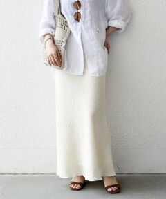 SHIPS / シップス ロング・マキシ丈スカート | 《予約》SHIPS any:〈洗濯機可能〉メッシュ ナロー スカート