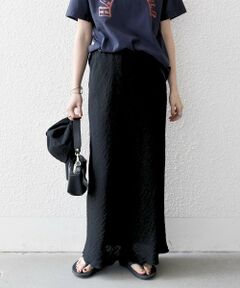 SHIPS / シップス ロング・マキシ丈スカート | 《予約》SHIPS any:〈洗濯機可能〉メッシュ ナロー スカート