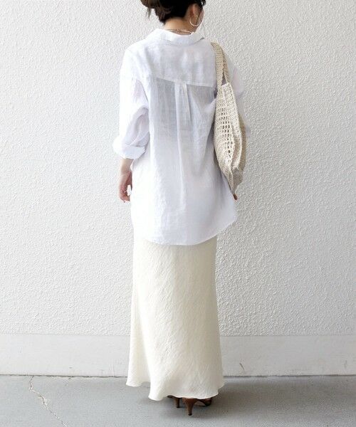 SHIPS / シップス ロング・マキシ丈スカート | 《予約》SHIPS any:〈洗濯機可能〉メッシュ ナロー スカート | 詳細2