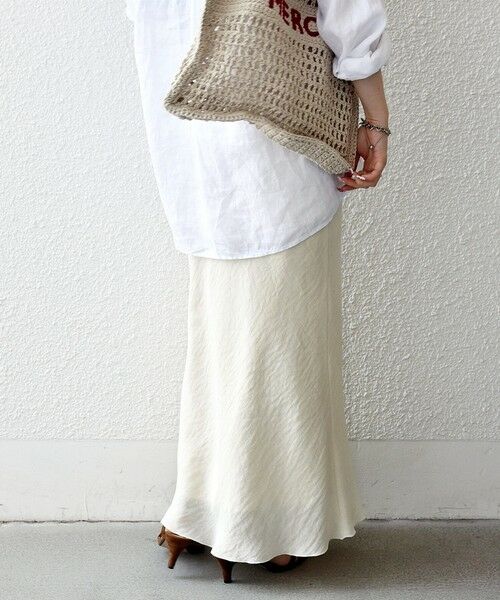 SHIPS / シップス ロング・マキシ丈スカート | 《予約》SHIPS any:〈洗濯機可能〉メッシュ ナロー スカート | 詳細5