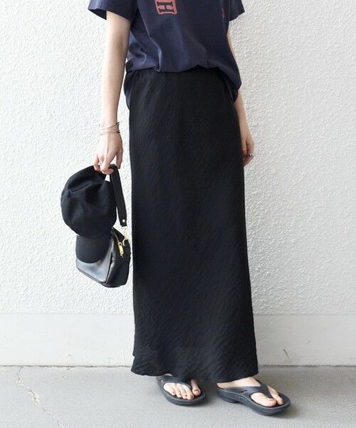 SHIPS / シップス ロング・マキシ丈スカート | 《予約》SHIPS any:〈洗濯機可能〉メッシュ ナロー スカート | 詳細12