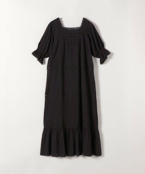 SHIPS / シップス ロング・マキシ丈ワンピース | 《予約》SHIPS any:〈洗濯機可能〉コットン ミックス レース 切り替え ギャザー ワンピース | 詳細10