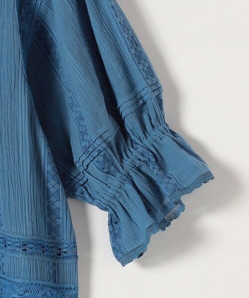 SHIPS / シップス ロング・マキシ丈ワンピース | 《予約》SHIPS any:〈洗濯機可能〉コットン ミックス レース 切り替え ギャザー ワンピース | 詳細21