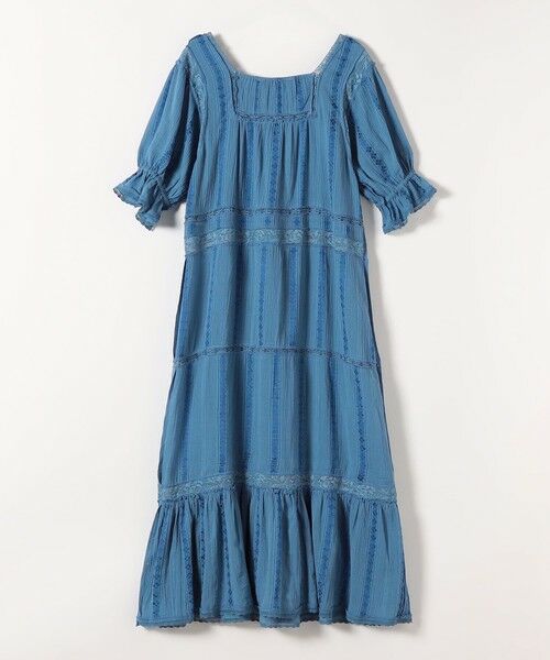 SHIPS / シップス ロング・マキシ丈ワンピース | 《予約》SHIPS any:〈洗濯機可能〉コットン ミックス レース 切り替え ギャザー ワンピース | 詳細23