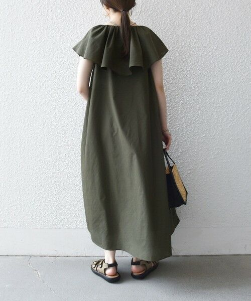 SHIPS / シップス ロング・マキシ丈ワンピース | 《予約》SHIPS any:〈洗濯機可能〉ラッフル フリル ギャザー ロング ワンピース | 詳細7