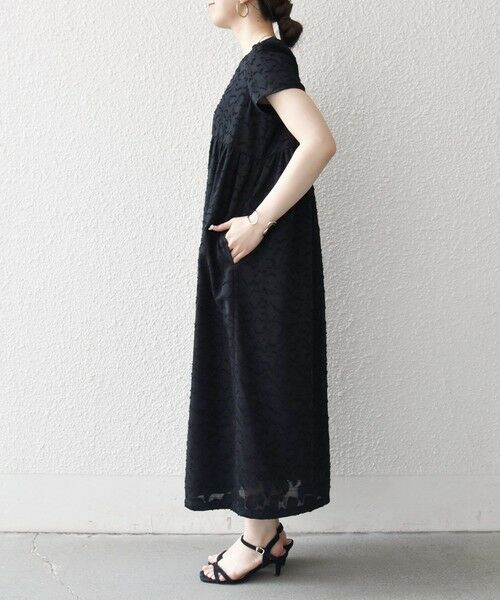 SHIPS / シップス ロング・マキシ丈ワンピース | SHIPS any:〈手洗い可能〉カット ジャカード ウエスト ギャザー ワンピース | 詳細24