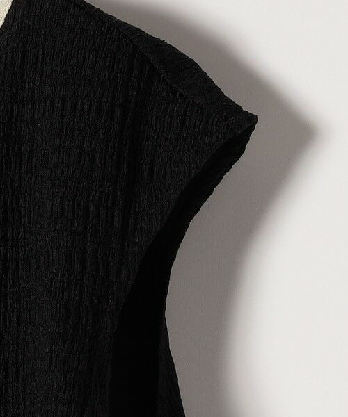 SHIPS / シップス ロング・マキシ丈ワンピース | 《予約》SHIPS any:〈洗濯機可能〉ブラウジング バイカラー フレンチスリーブ ワンピース | 詳細13