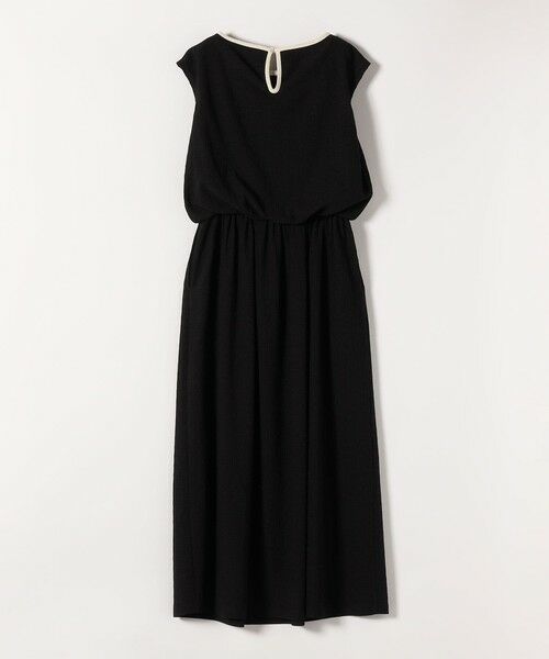 SHIPS / シップス ロング・マキシ丈ワンピース | 《予約》SHIPS any:〈洗濯機可能〉ブラウジング バイカラー フレンチスリーブ ワンピース | 詳細14
