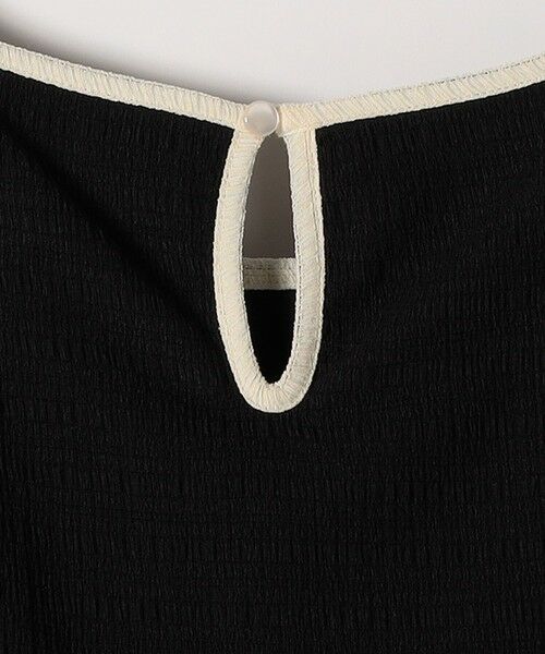 SHIPS / シップス ロング・マキシ丈ワンピース | 《予約》SHIPS any:〈洗濯機可能〉ブラウジング バイカラー フレンチスリーブ ワンピース | 詳細15