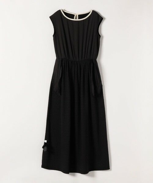 SHIPS / シップス ロング・マキシ丈ワンピース | 《予約》SHIPS any:〈洗濯機可能〉ブラウジング バイカラー フレンチスリーブ ワンピース | 詳細16