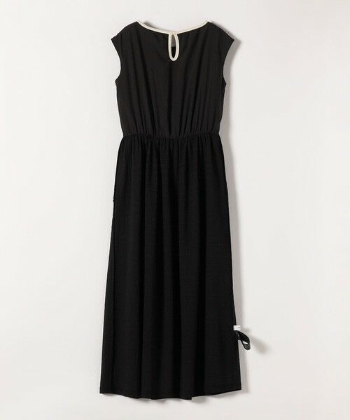 SHIPS / シップス ロング・マキシ丈ワンピース | 《予約》SHIPS any:〈洗濯機可能〉ブラウジング バイカラー フレンチスリーブ ワンピース | 詳細17