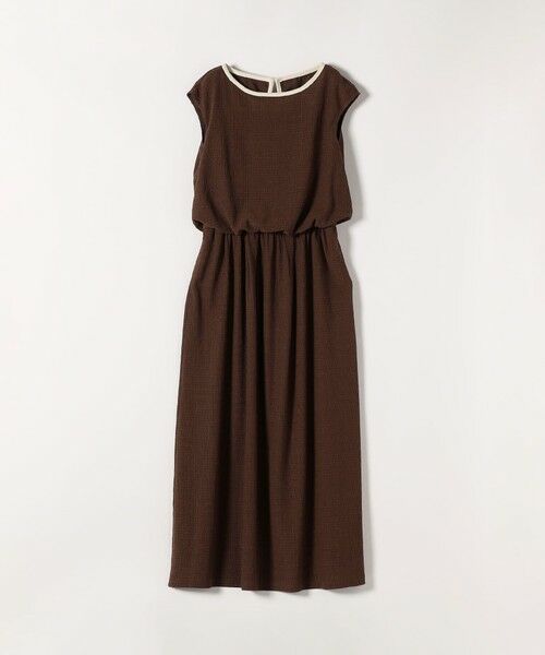 SHIPS / シップス ロング・マキシ丈ワンピース | 《予約》SHIPS any:〈洗濯機可能〉ブラウジング バイカラー フレンチスリーブ ワンピース | 詳細25