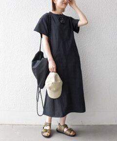 SHIPS / シップス ロング・マキシ丈ワンピース | 《予約》SHIPS any:〈多機能/洗濯機可能〉シェルテック ドロスト ロング ワンピース