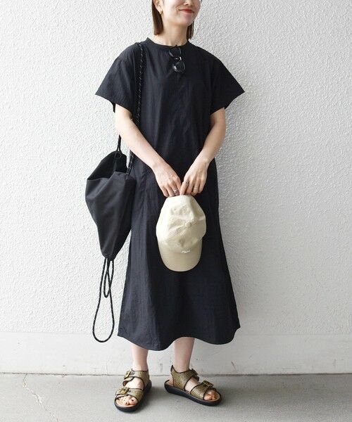 SHIPS / シップス ロング・マキシ丈ワンピース | 《予約》SHIPS any:〈多機能/洗濯機可能〉シェルテック ドロスト ロング ワンピース | 詳細3